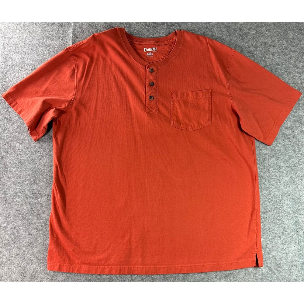 Duluth Trading Company Men's Cotton Dark Orange Longtail T Shirt sz 2XL (16008)
